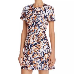 NWT Jaffa Orange French Connection abstract Short Sleeve Dress size 6